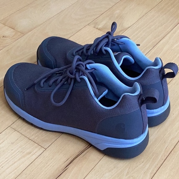 Carhartt women’s force EH Nano toe work shoes. Size 8 charcoal gray/powder blue - Picture 3 of 16